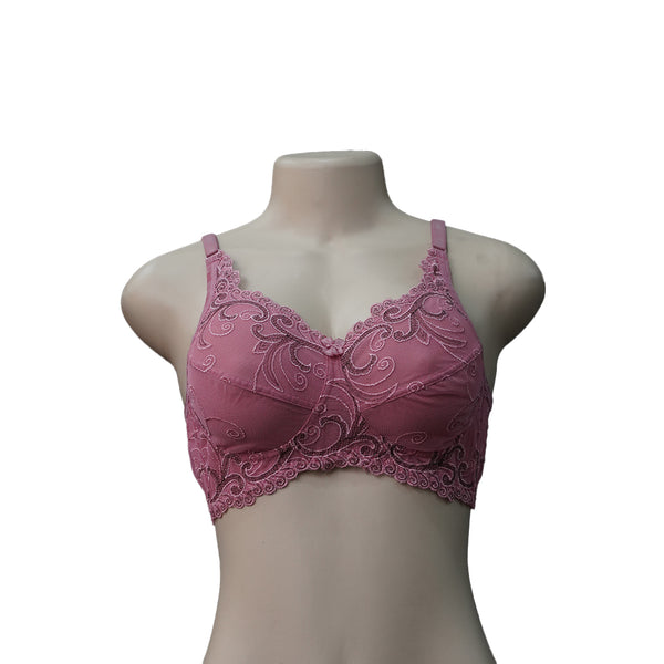 LIBRA BERRRY PREMIUM FULL LACE BRIDAL NON WIRED BRA PEACH