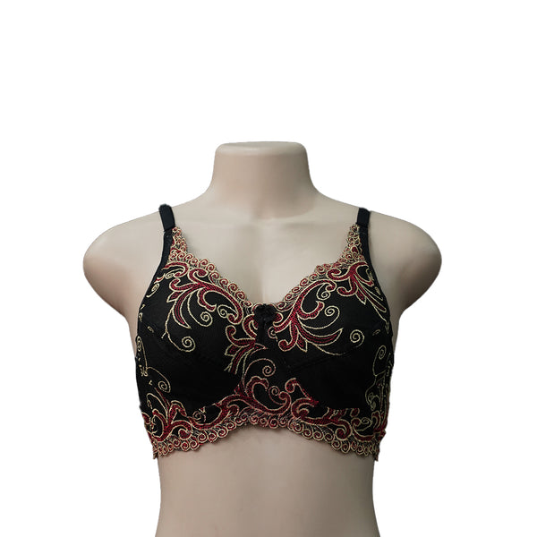 LIBRA BERRY PREMIUM FULL LACE BRIDAL NON WIRED BRA BLACK