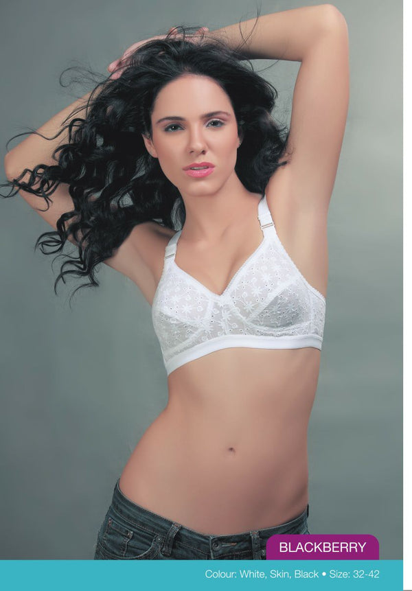 LIBRA BLACKBERRY COTTON CHIKAN BRA